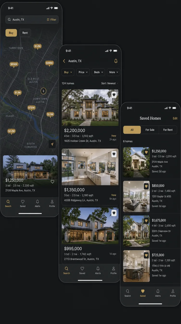 Real Estate mobile apps concept
